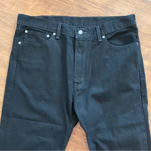 Black Levi’s 505 Jeans Denim Men’s 38x23 Pants Straight Leg - Picture 2 of 10